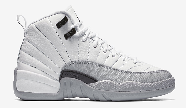 Air Jordan 12 Barons White Grey Shoes